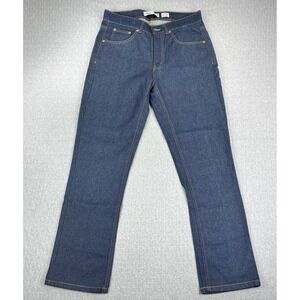 New Shaka Wear Raw Denim Jeans Mens 32/30 Fits 33x30 Blue dark wash Straight Leg
